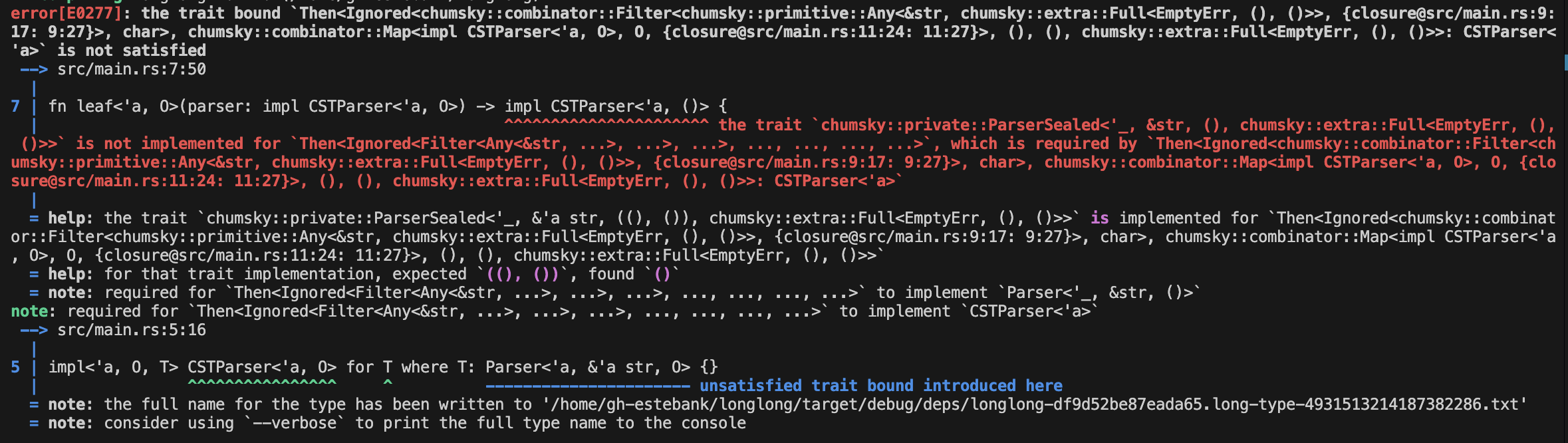 Output from this PR for the repro case in rust-lang#132013